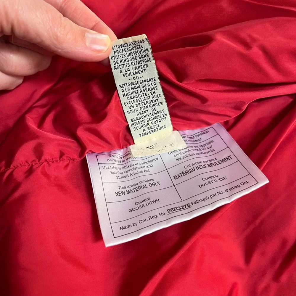 Vintage Eddie Bauer Womens Red Goose Down Puffer Vest‎ Quilted Sz Small WPL 9647